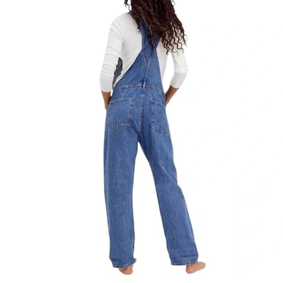 015 We The Free Ziggy Straight Leg Denim Bib Overalls NWOT Size XS - Picture 5 of 10